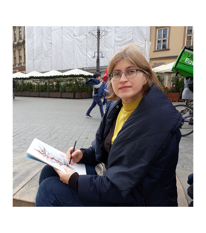 Joanna Frydko przy pracy